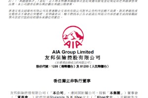 友邦保险：Shulamite N K Khoo及顾敏获委任为独立非执行董事