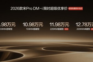 2026款比亚迪宋Pro DM-i新车发布：220km纯电续航，限时11.98万元起