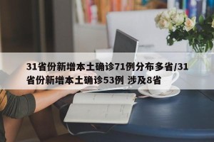 31省份新增本土确诊71例分布多省/31省份新增本土确诊53例 涉及8省